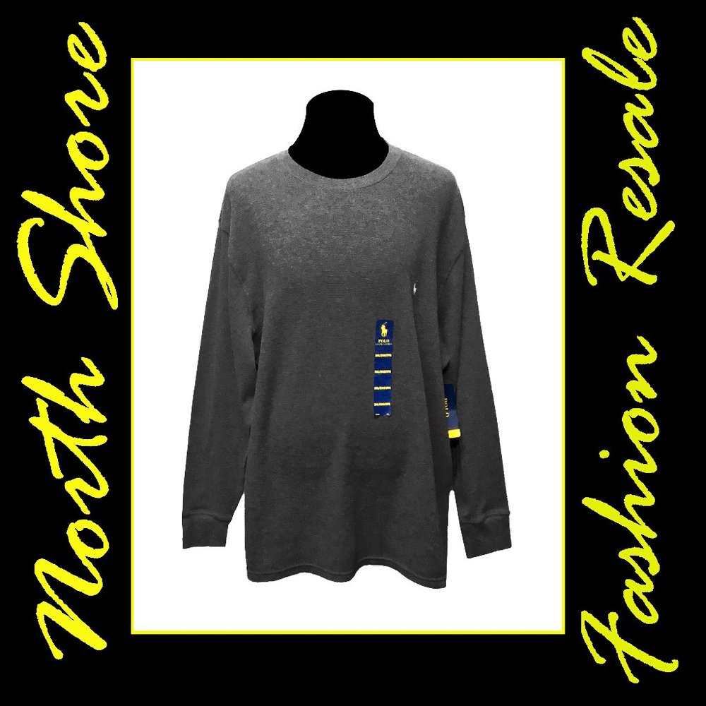 POLO RALPH LAUREN WAFFLE MIXED MEDIA LONG SLV CREW